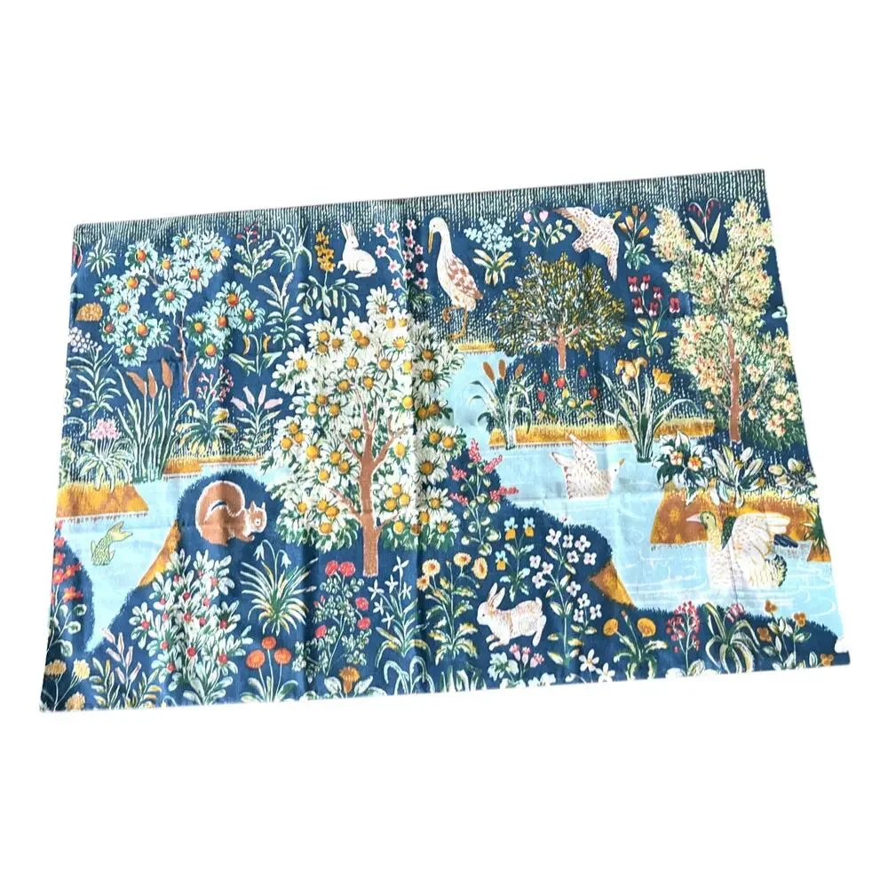 Pillow Case vintage 70's Garden of Eden Woodland Fairycore Sham Cover